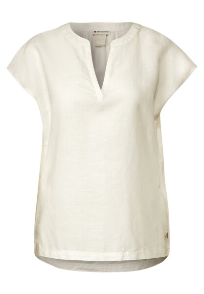 LS_Solid shirtblouse w splitne