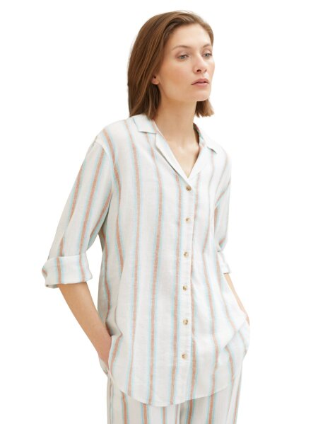 linen mix blouse shirt