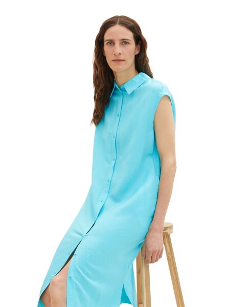 shirt style dress linen mix