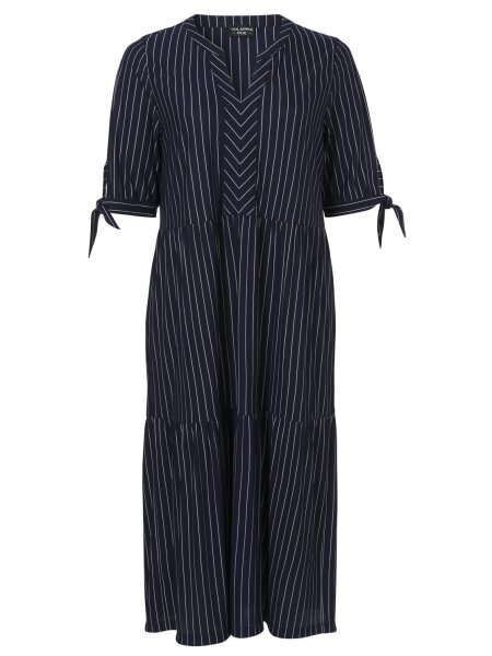 Kleid V-Ausschnitt 1/2 Arm Ringel