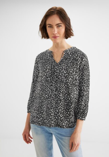 Printed tunicblouse w smok det