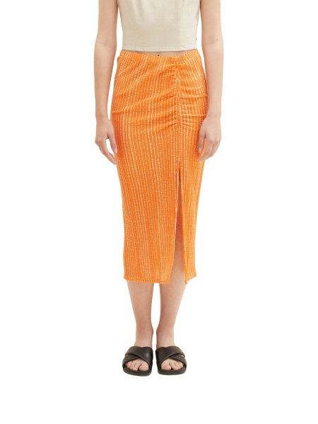 midi skirt with rouching