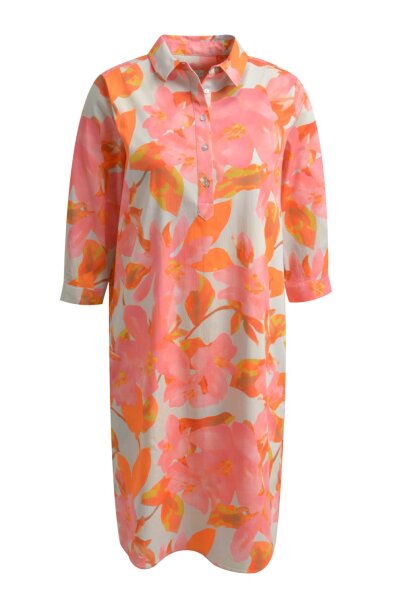 BUTTONED DRESS WITH COLLAR AND 3/4