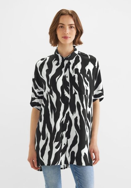 Printed longblouse w batwing s