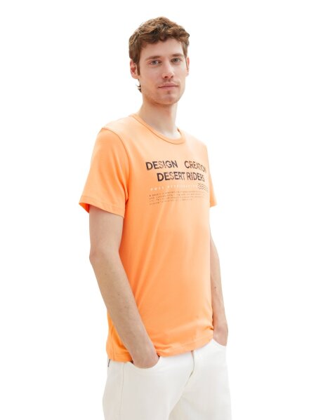 wording logo print t-shirt