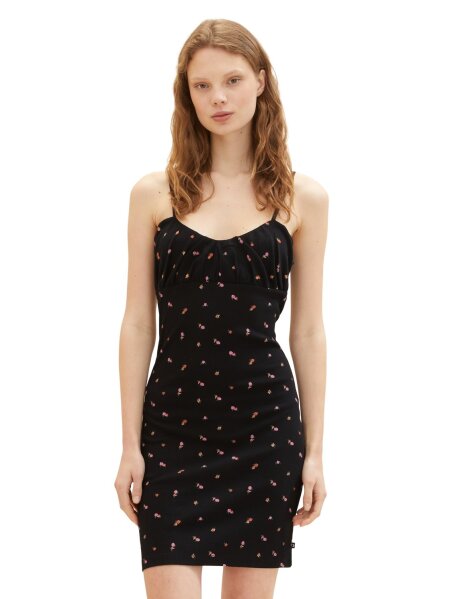 mini aop dress with straps
