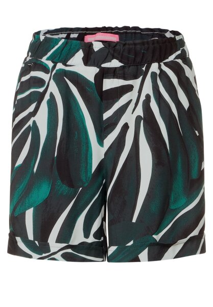 Paperbag Viscose Shorts print