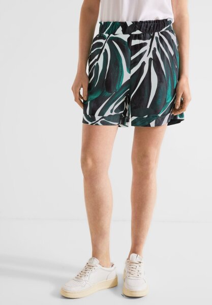 Paperbag Viscose Shorts print