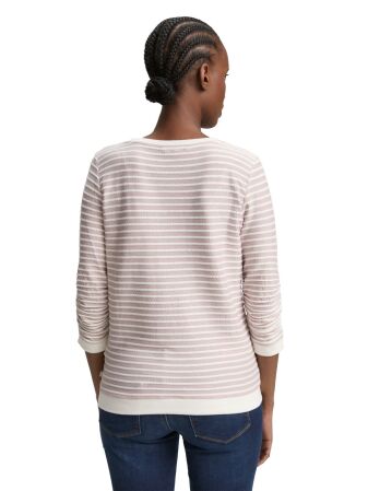 striped jacquard sweatshirt