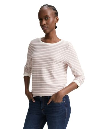 striped jacquard sweatshirt
