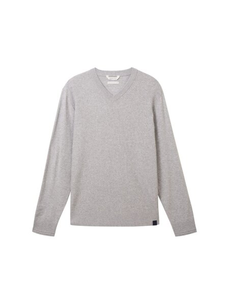 cosy structured v-neck knit