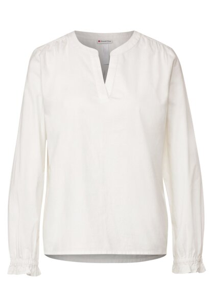 Corduroy splitneck blouse w ru