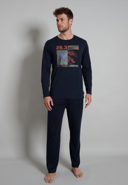 Pyjama, Rundhals, offen
