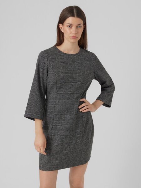 VMMILA 7/8 FITTED SHORT CHECK DRESS
