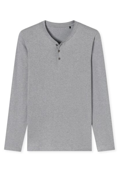 Langarmshirt Knopfleiste