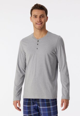 Langarmshirt Knopfleiste