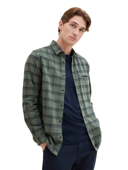 tonal check shirt