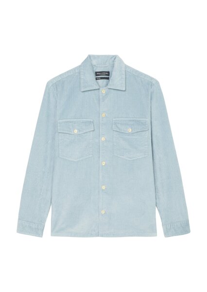 Overshirt with camp collar, buttone