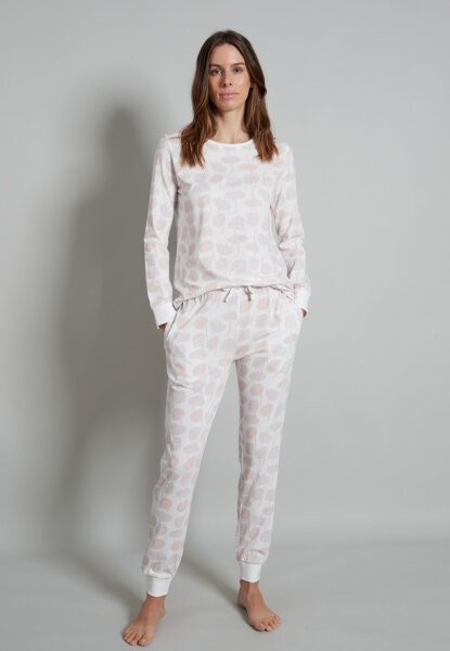 Pyjama, Rundhals, Bündchen