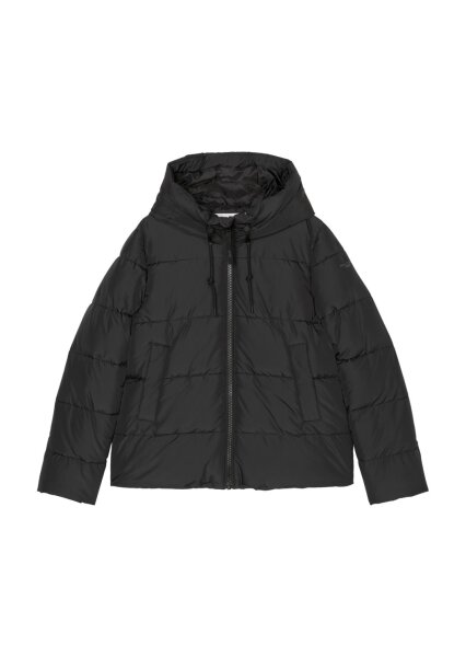 short puffer jacket, hood, zipped f