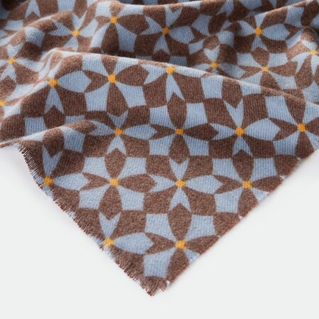 MIXED PATTERNS PRINT BRUSHED BROWN