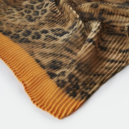 FUR PRINT PLEATED BROWN MEDIUM-EG