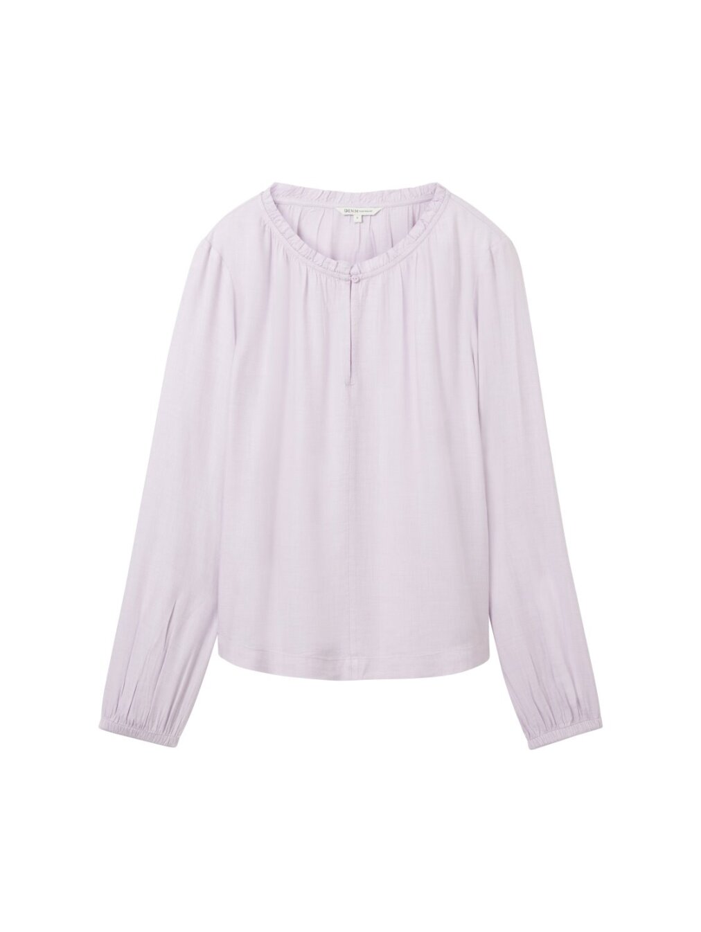 cozy blouse with ruffle neck