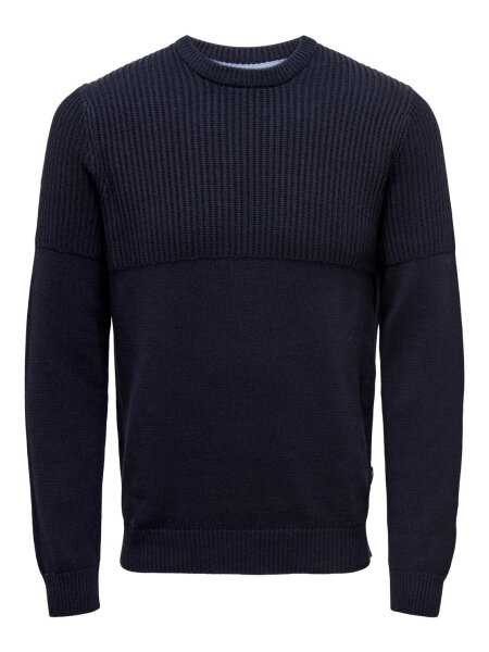 ONSAL LIFE REG 7 CREW KNIT BF