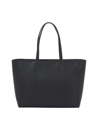 Calvin klein black leather tote hotsell