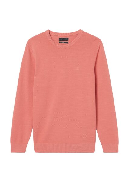 Crewneck, cotton slub, piqué struct