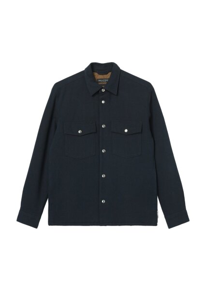 Camp collar overshirt with padding,