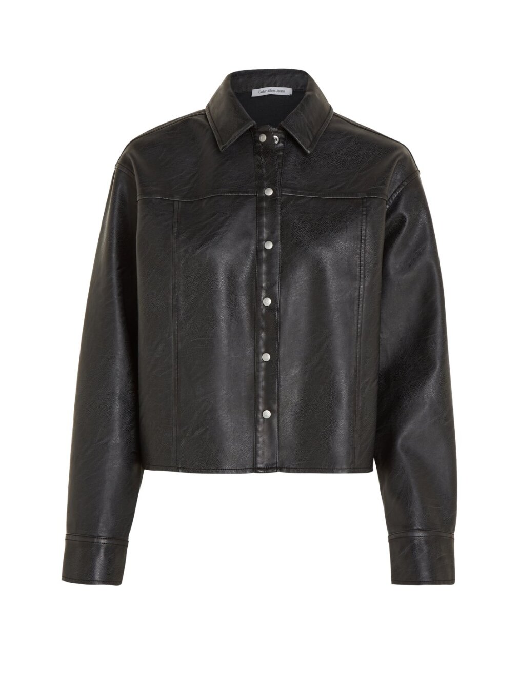 FAUX LEATHER RELAXED SHIRT