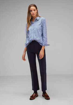 QR Striped office blouse
