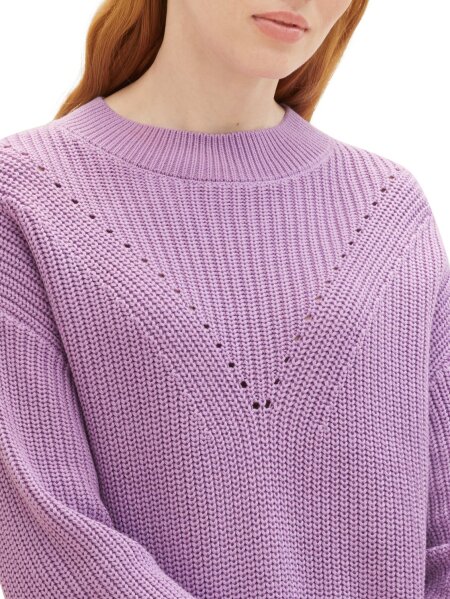 contrast tipping pullover