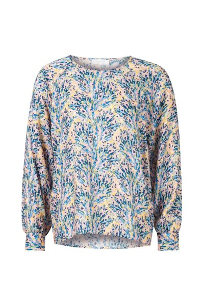 printed blouse with round neck