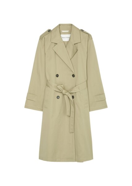 Cotton trenchcoat, with belt, doubl