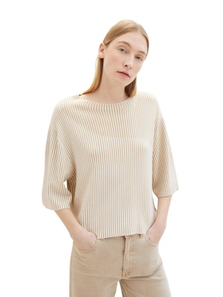 knit pullover colorblock