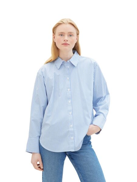 striped poplin shirt