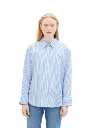 striped poplin shirt