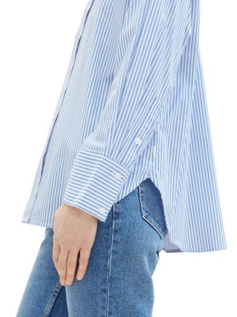 striped poplin shirt