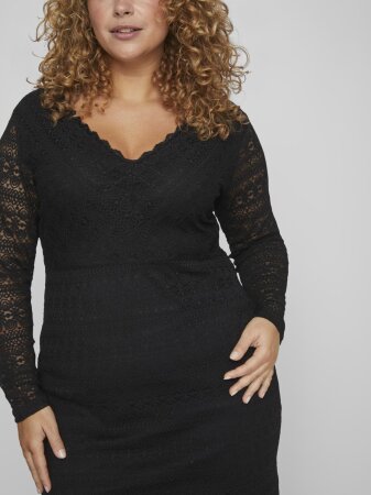 VICHIKKA V-NECK L/S DRESS/CUR - NOO