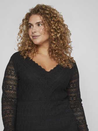 VICHIKKA V-NECK L/S DRESS/CUR - NOO