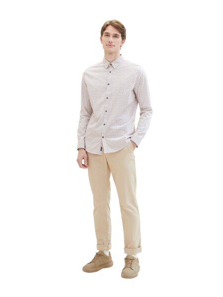 fitted printed stretch shirt
