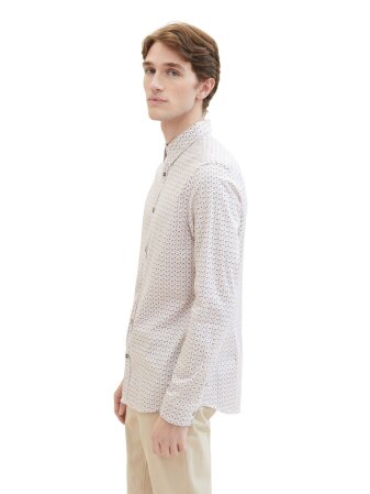 fitted printed stretch shirt