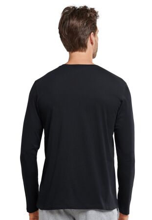 Langarmshirt Knopfleiste