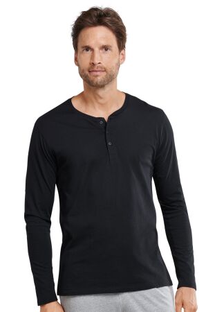 Langarmshirt Knopfleiste
