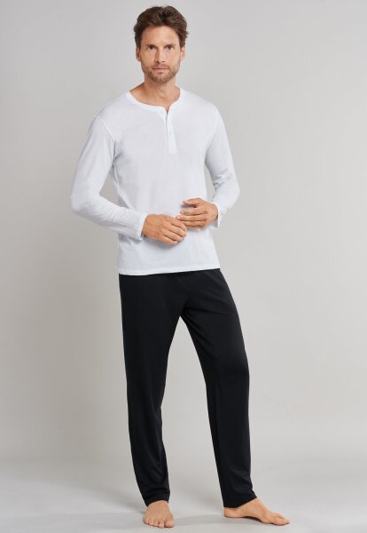 Langarmshirt Knopfleiste