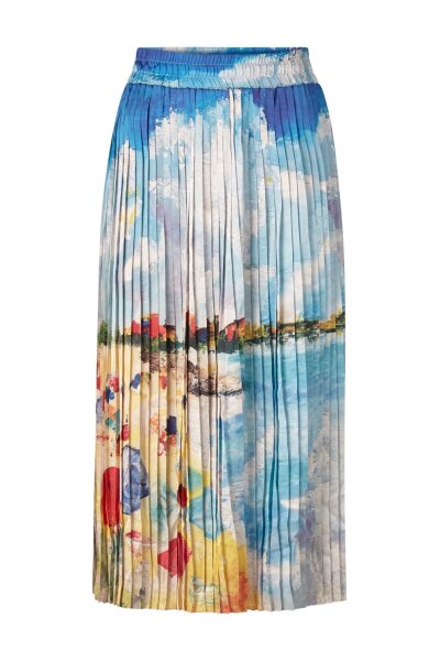 Printed Plissee Skirt