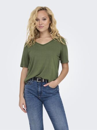 ONLELISE S/S V-NECK TOP JRS NOOS