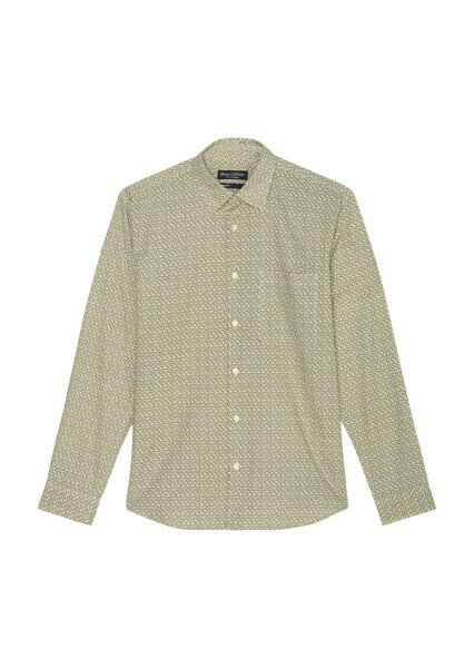Kent collar, long sleeves, one rect